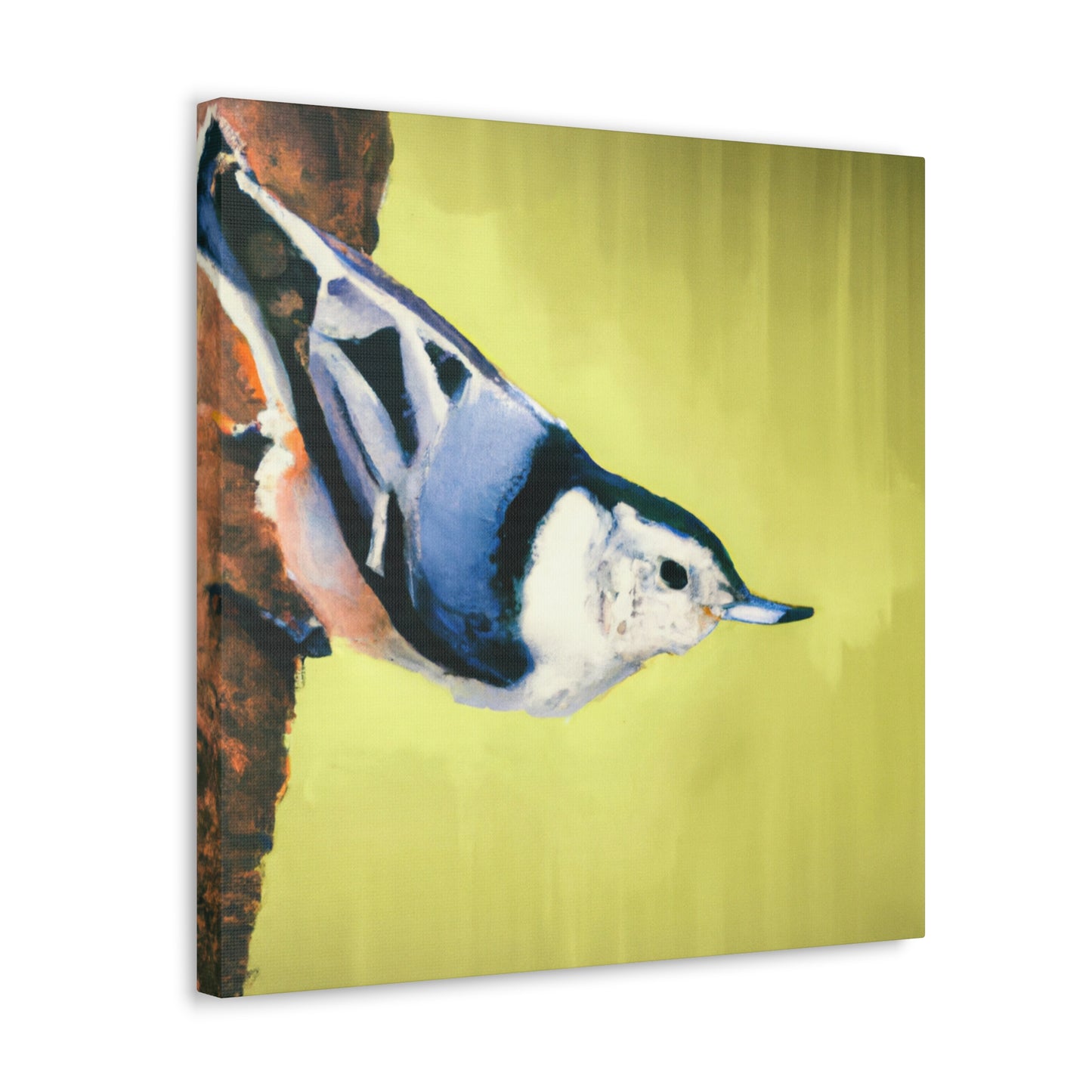 "White-breasted Nuthatch Bliss" - Canvas