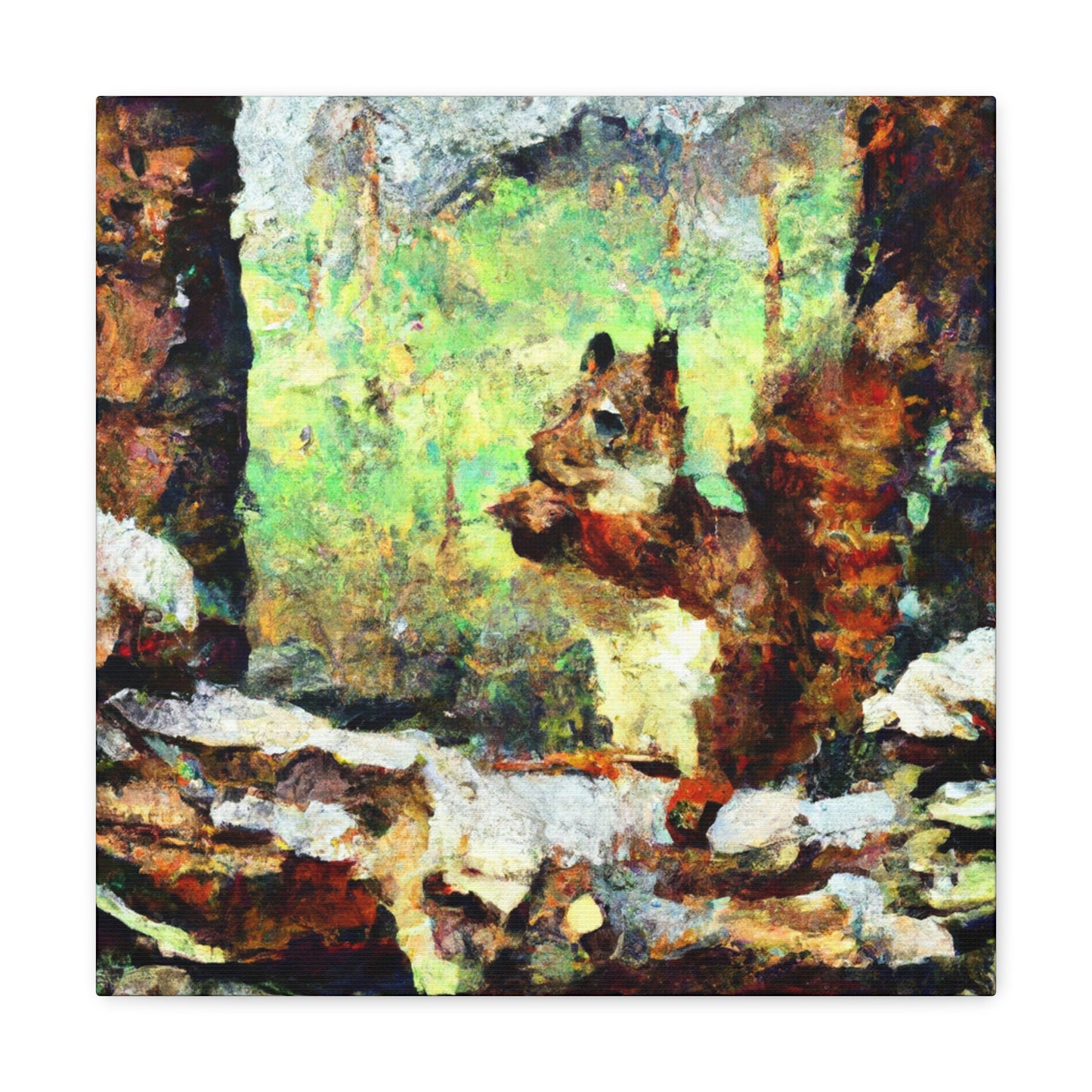 Squirrels in Post-Impressionism - Canvas