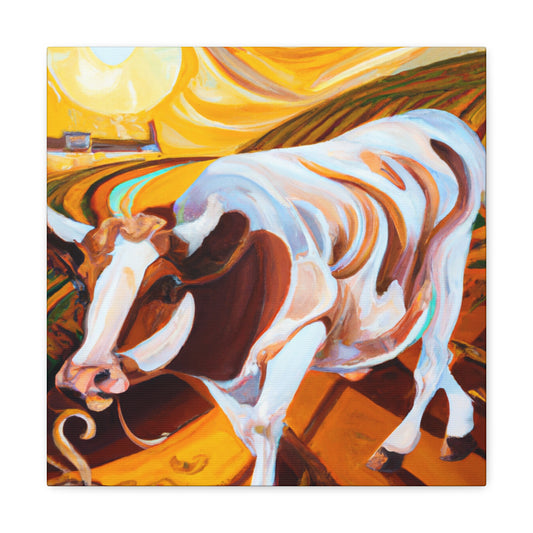 "Cow Amidst Foliage" - Canvas