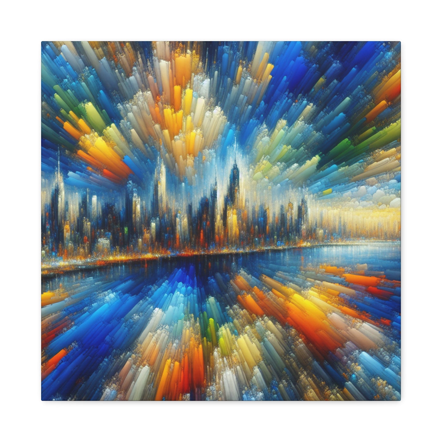 "Vibrant Metropolis Symphony" - Canvas