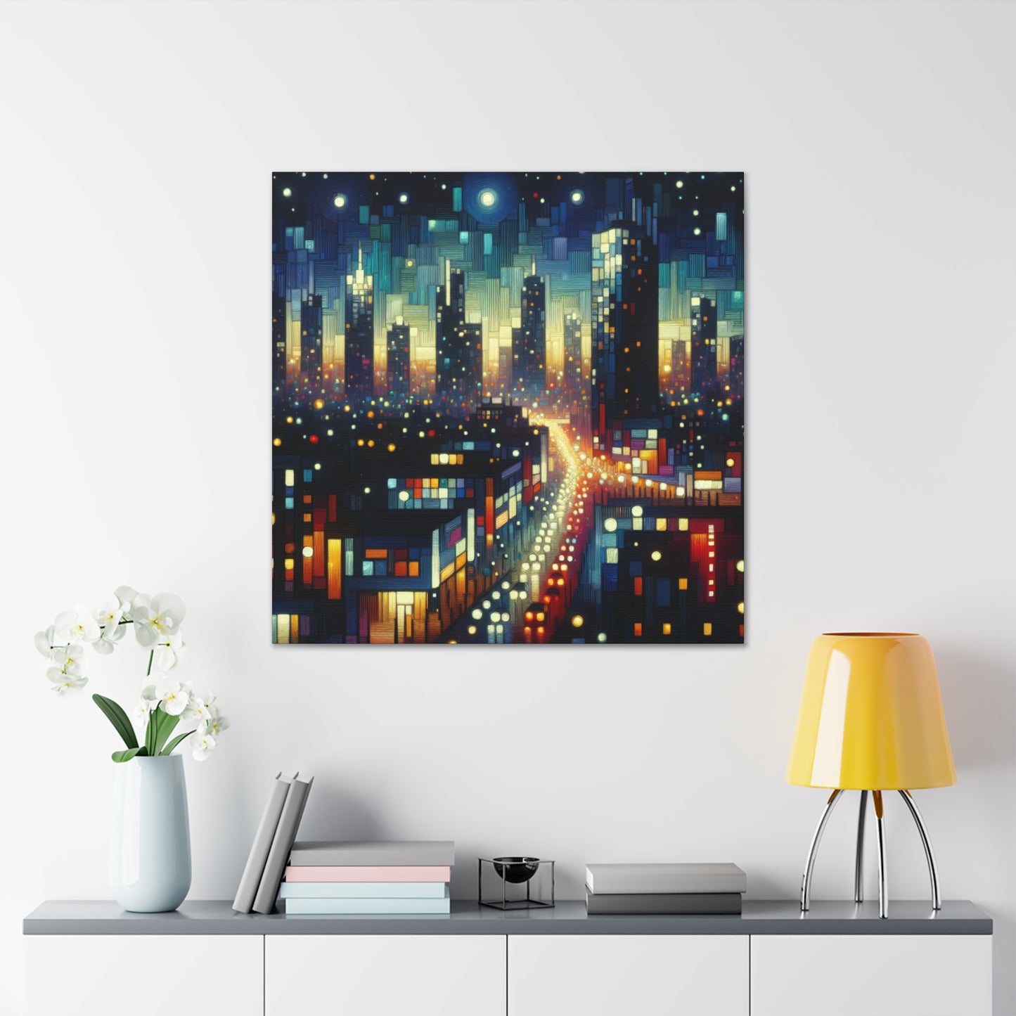 "Nightscape Luminescence" - Canvas