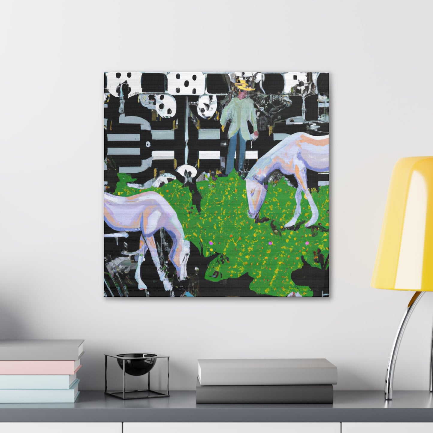 Majestic Grazing Horses - Canvas