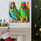 "Senegal Parrots in Bloom" - Canvas