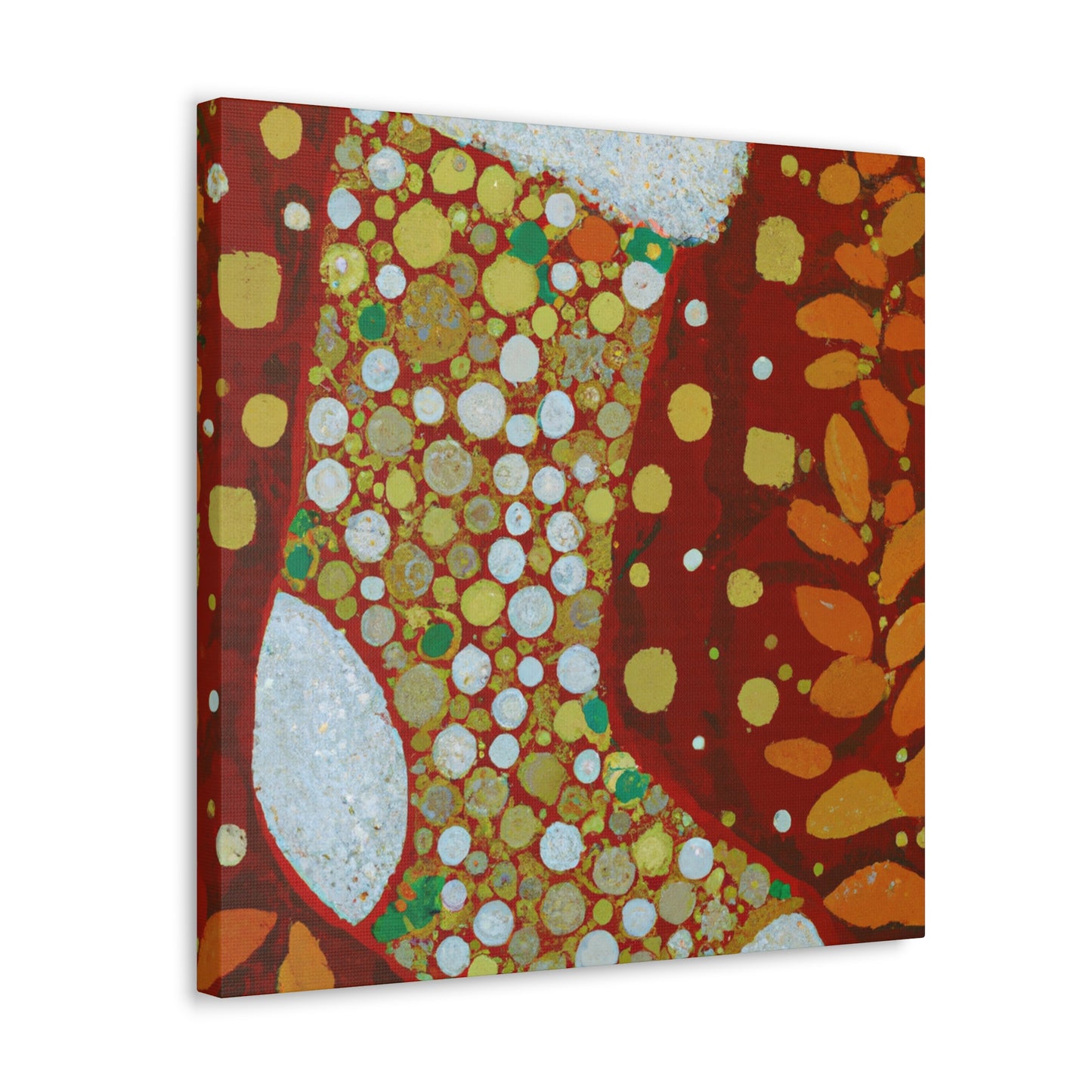 "Stocking Pointillism Dream" - Canvas