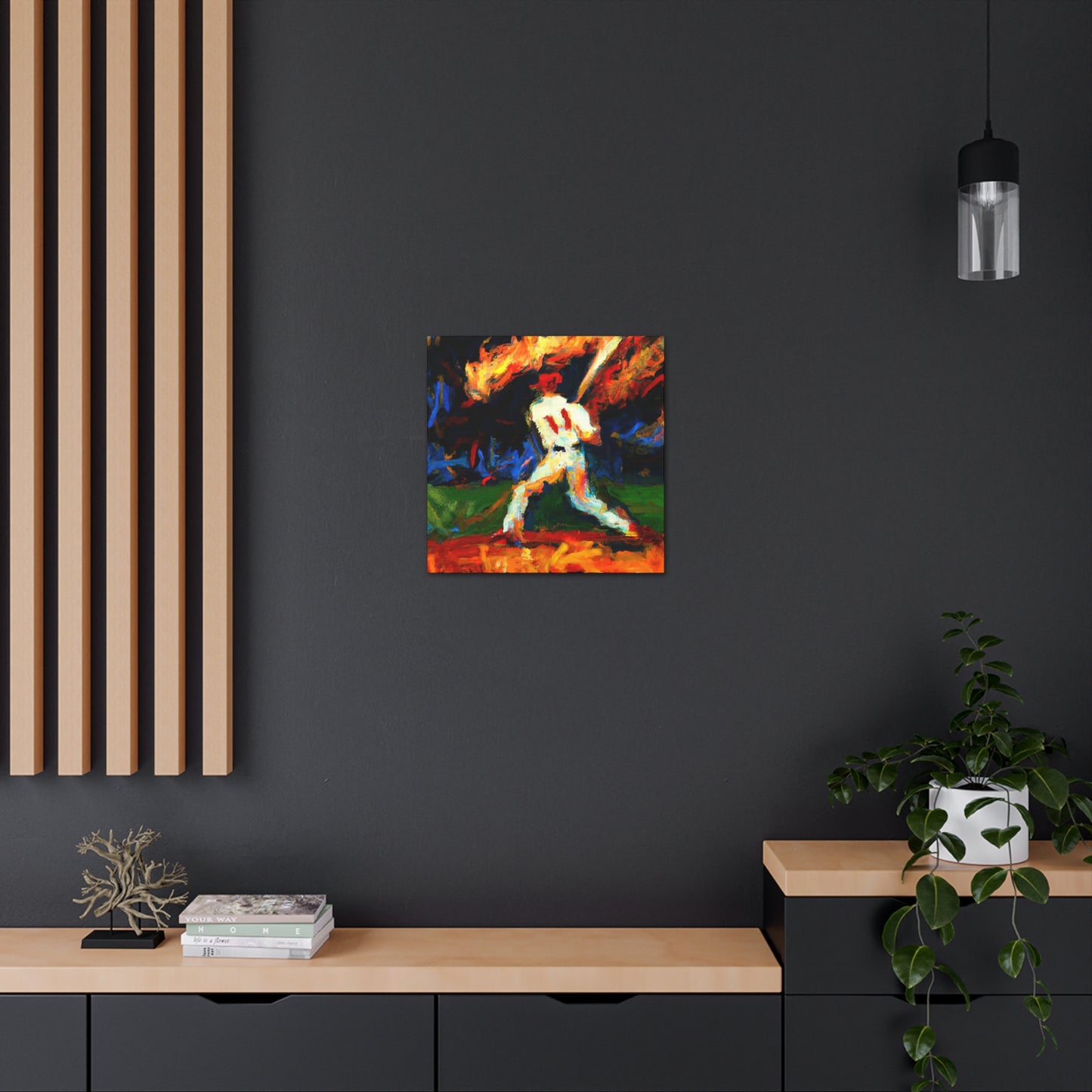 Catching a Fly Ball - Canvas