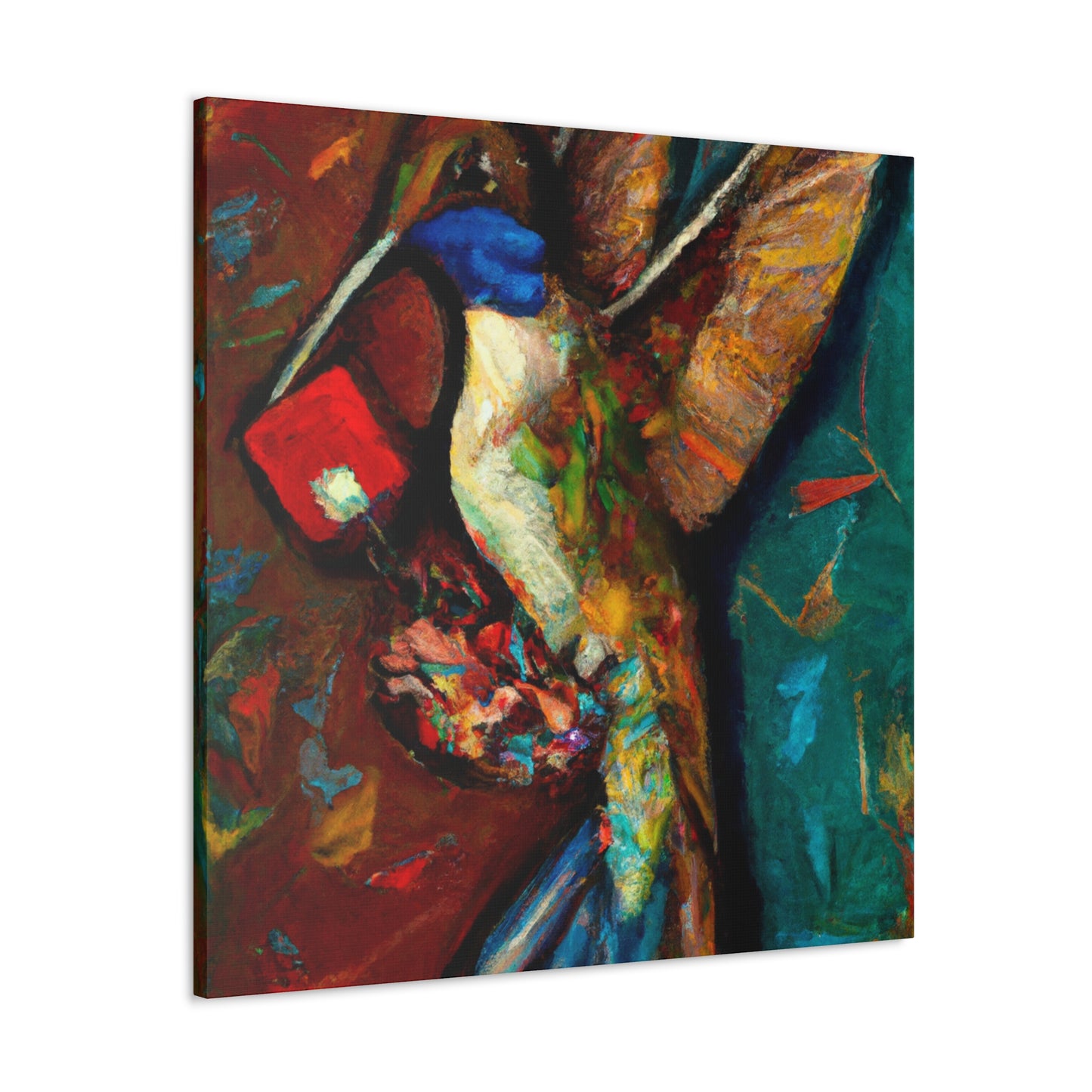 Hummingbird in Flight. - Canvas