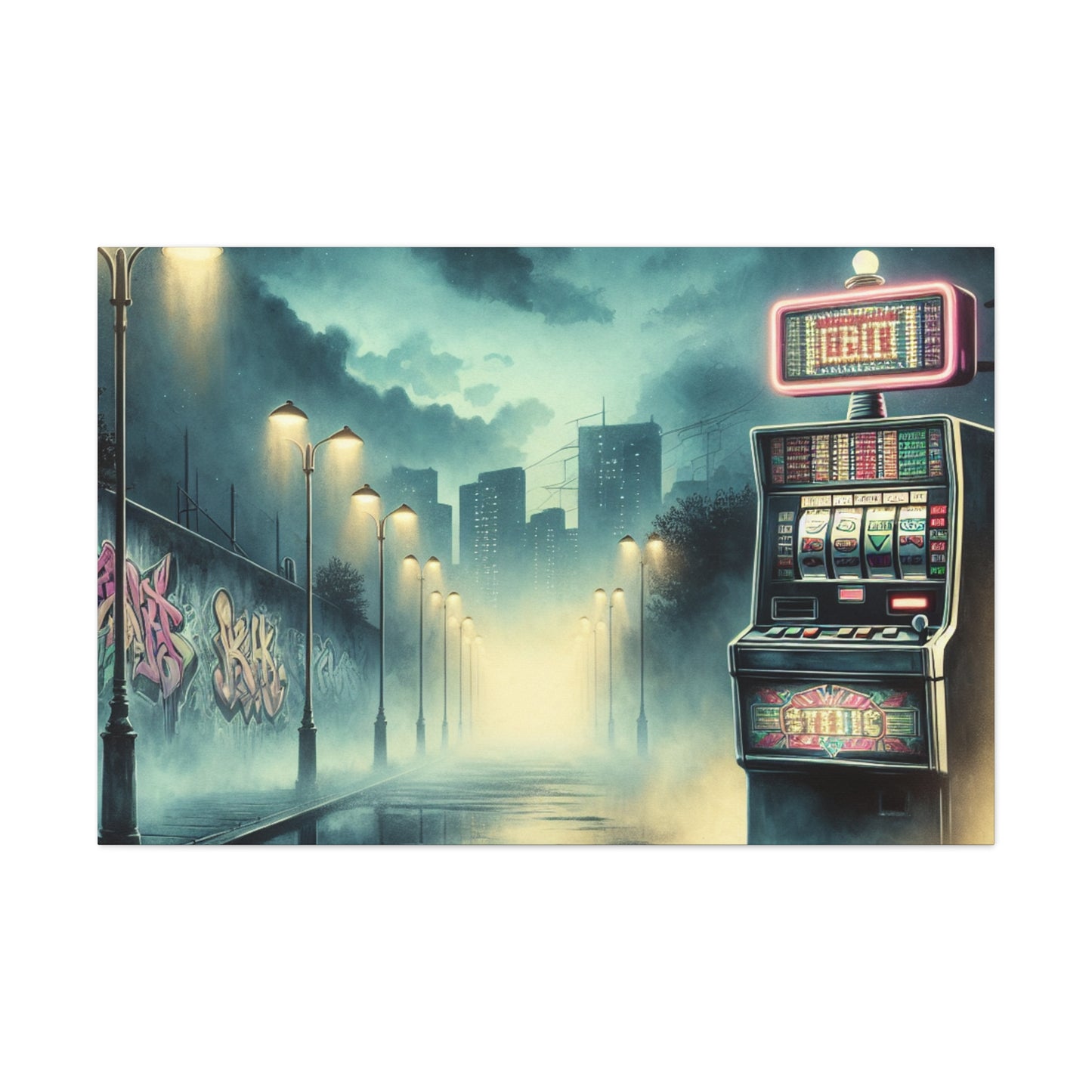 "Gambling City Vortex" - Canvas