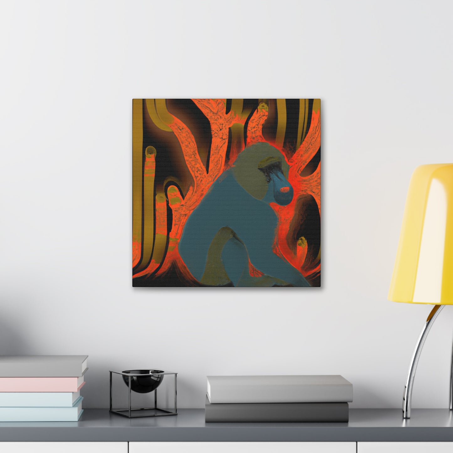 "Baboon In Art Deco" - Canvas