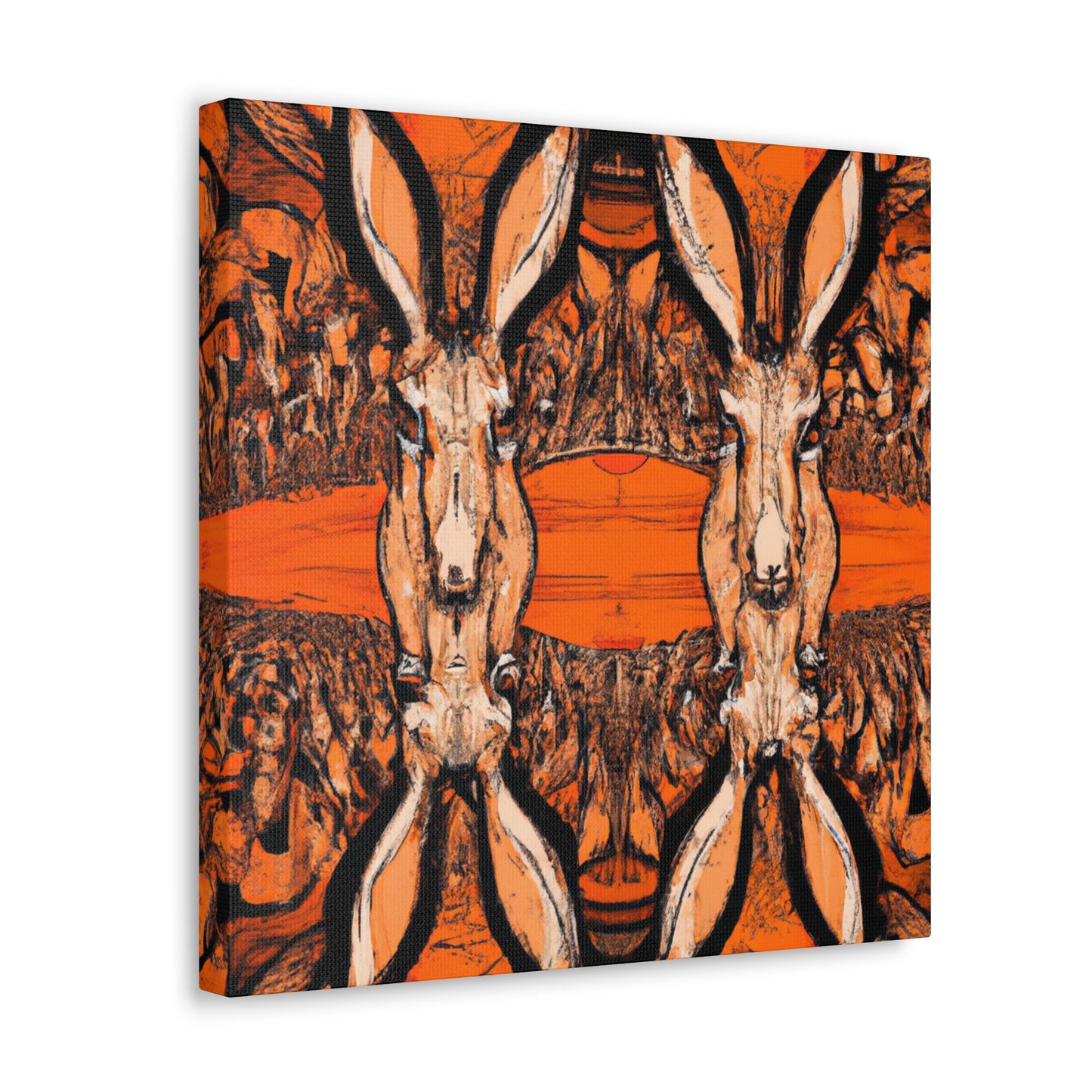 "Jackrabbit In Deco" - Canvas