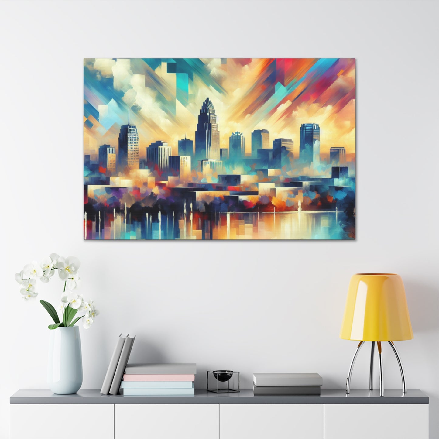 "Cityscape of Raleigh" - Canvas