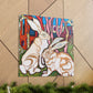 Rabbit in Art Nouveau - Canvas