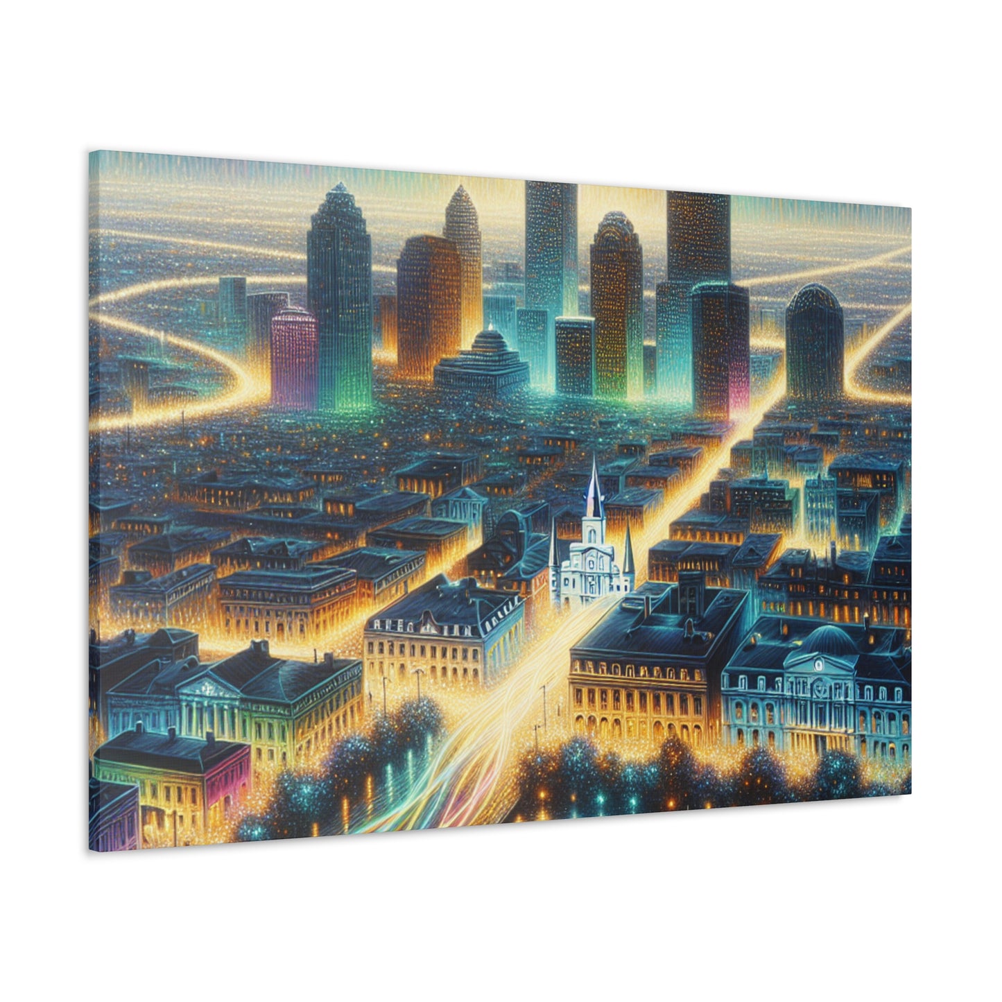 Soulful Cityscape Mosaic - Canvas