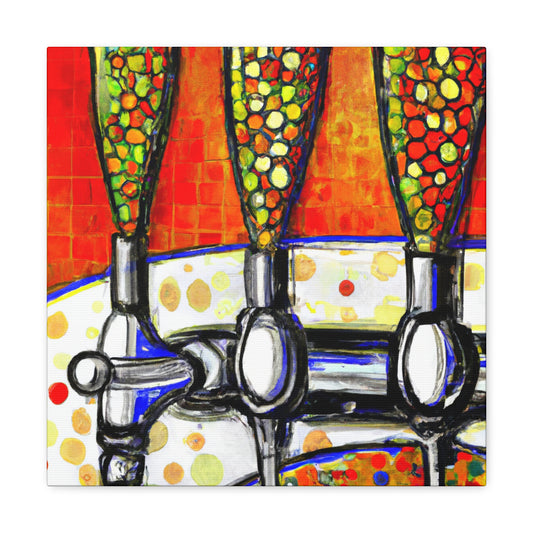 "Bar Tap Pointillisme" - Canvas