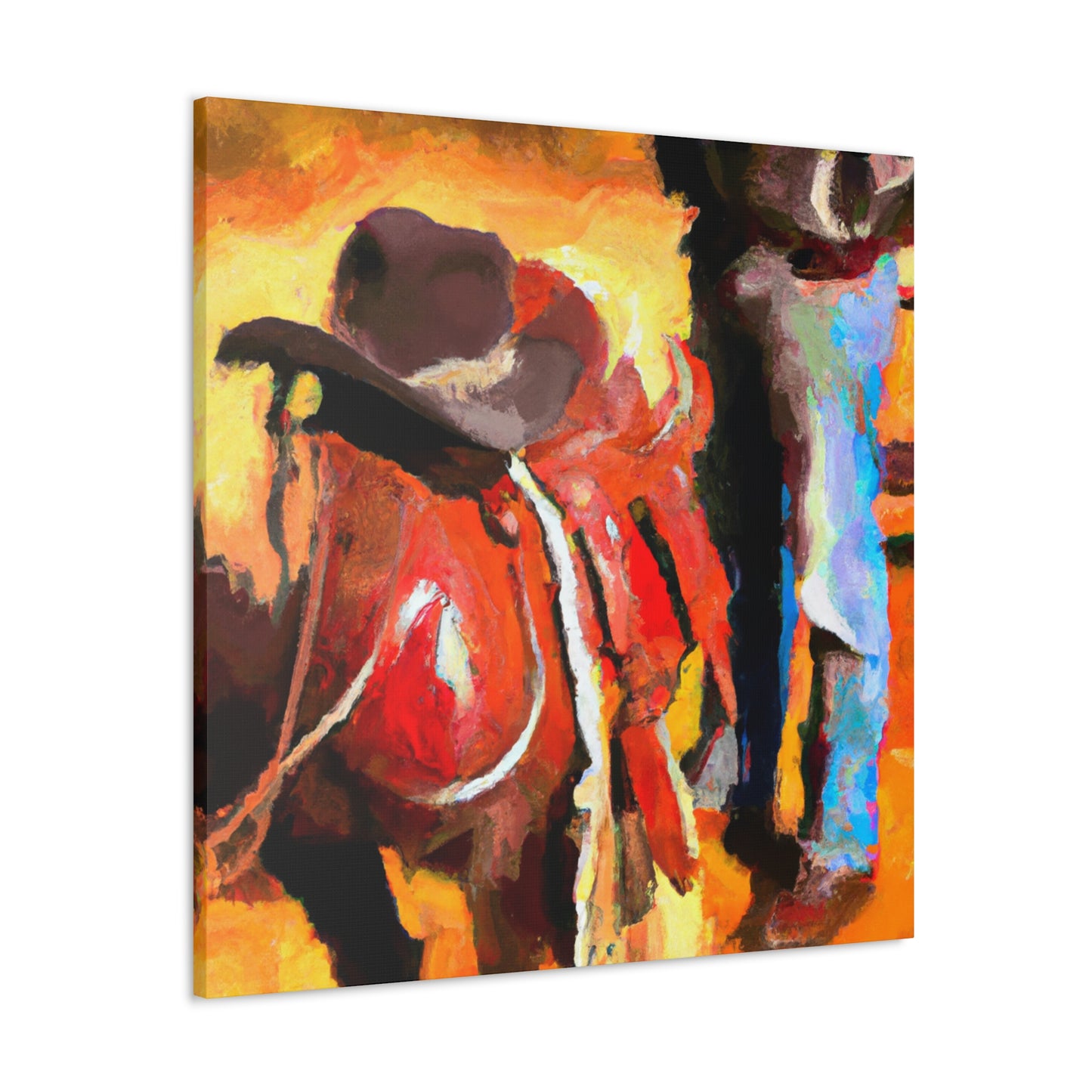 "Saddle in Sunrise Hues" - Canvas