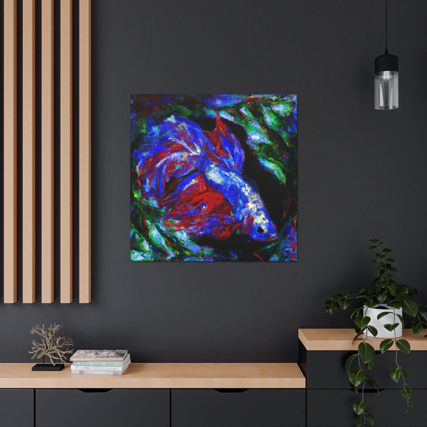 "Betta in Moonlight Waters" - Canvas