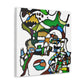 Crocodile in Abstraction - Canvas