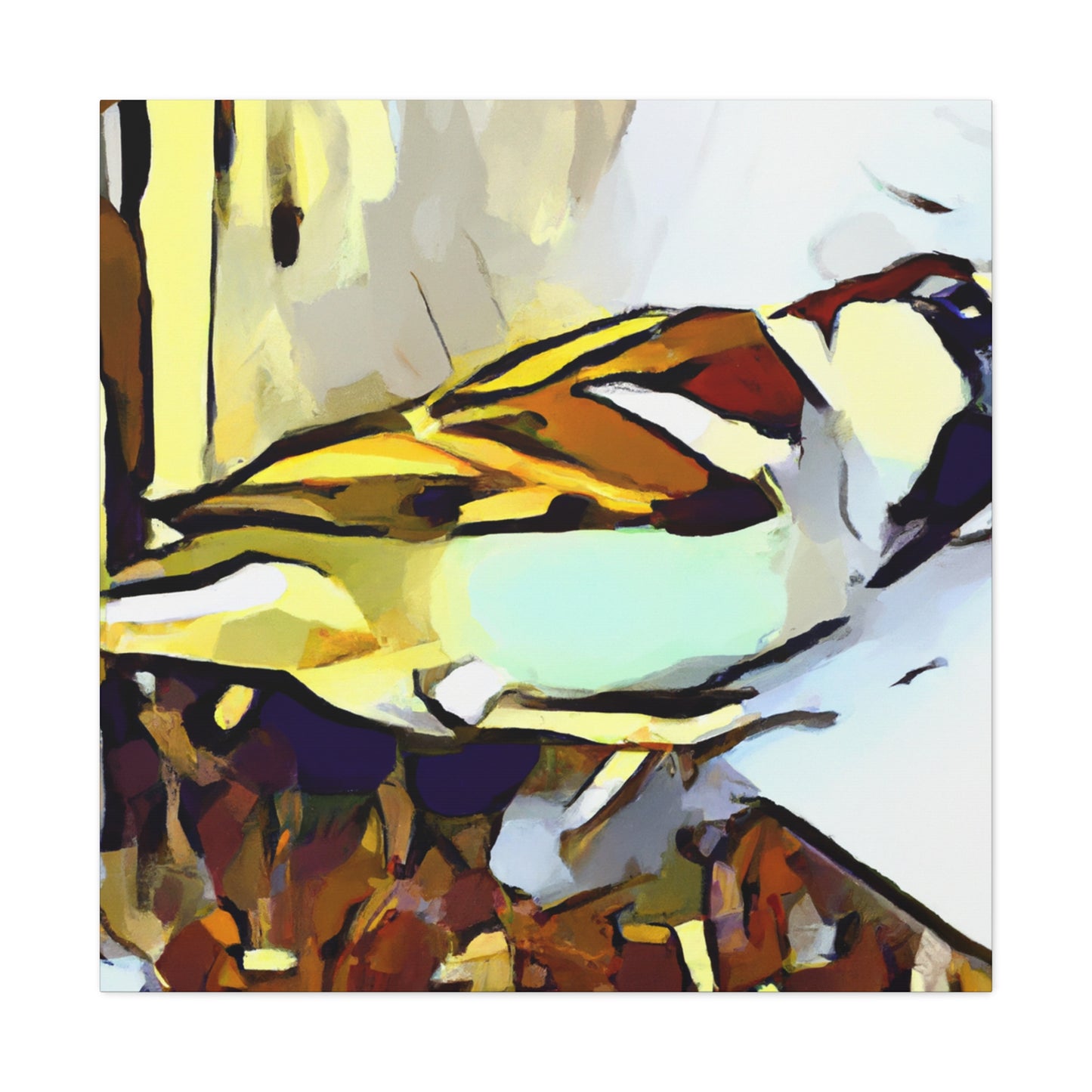 House Sparrow Abstraction - Canvas