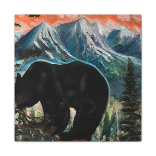 "Black Bear Unfathomable" - Canvas