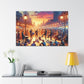 "Buskers' Vibrant Street Showcase" - Canvas