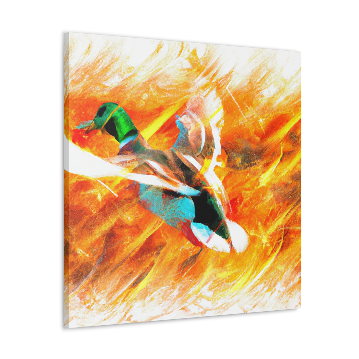 Mallard Duck Reflection - Canvas