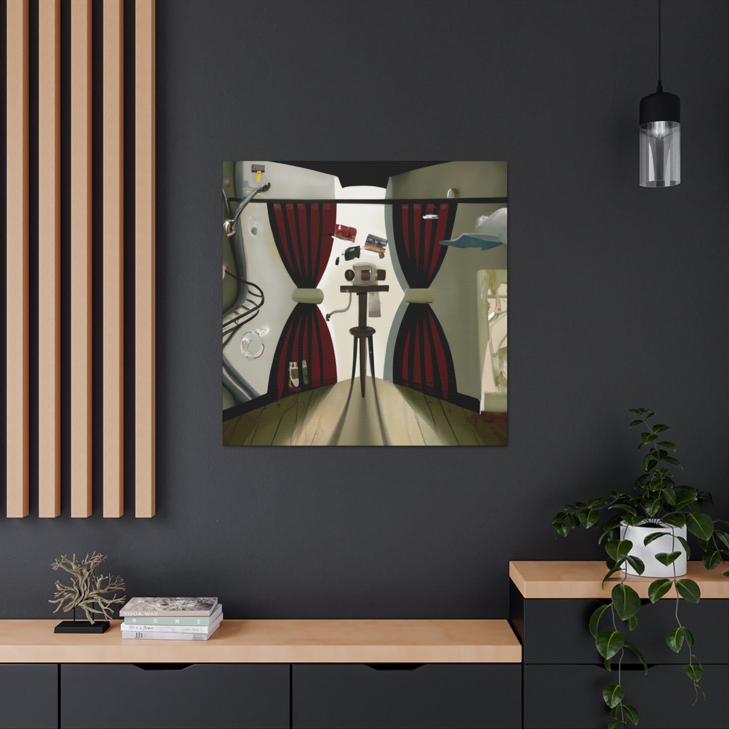 "Glamorous Movie Night Scene" - Canvas