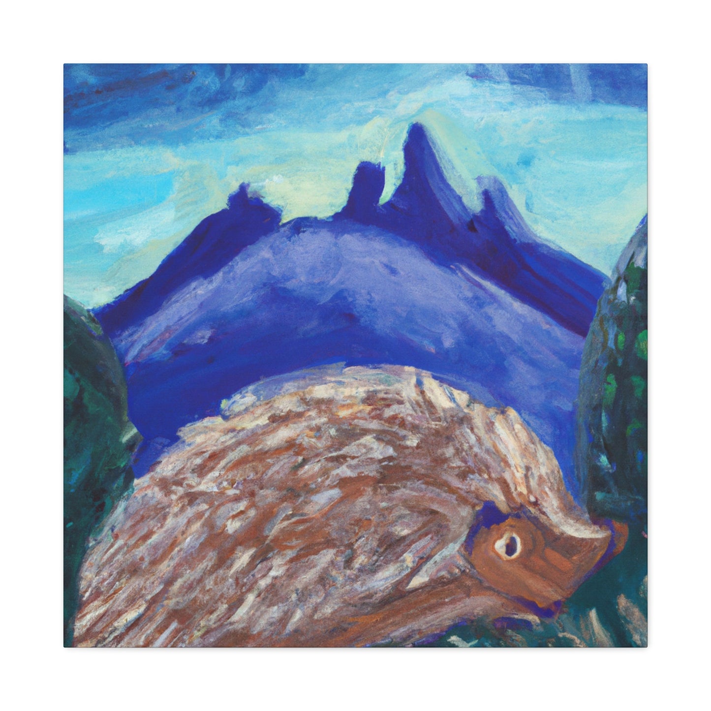 Hedgehog in Expressionism - Canvas