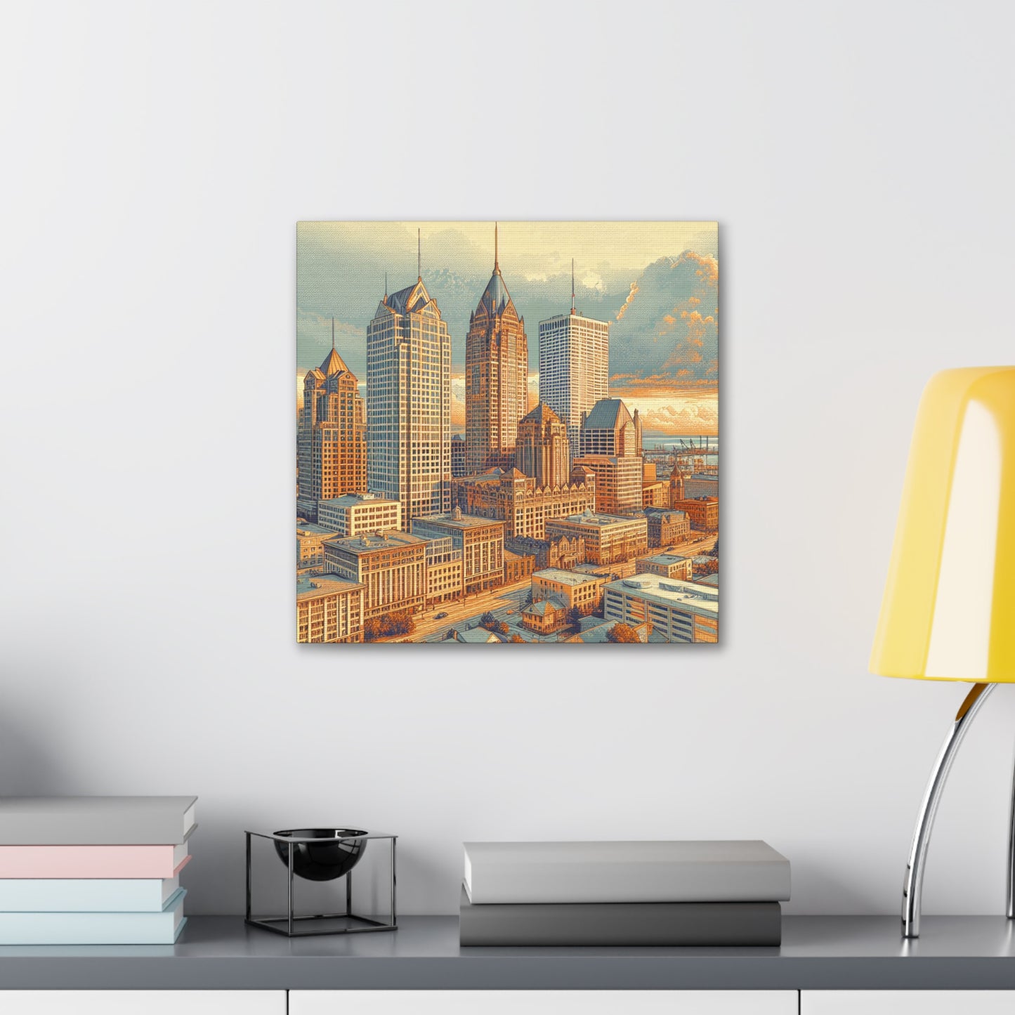 "Concrete Symphony: Milwaukee Mirage" - Canvas