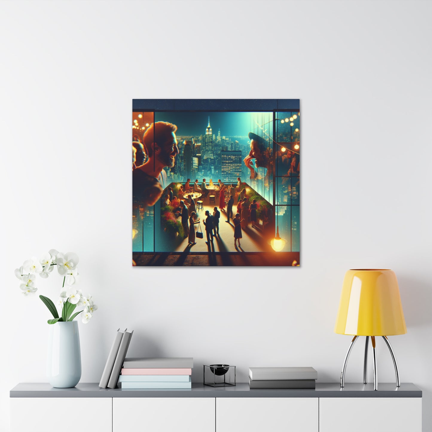 "Urban Celebration Skies" - Canvas