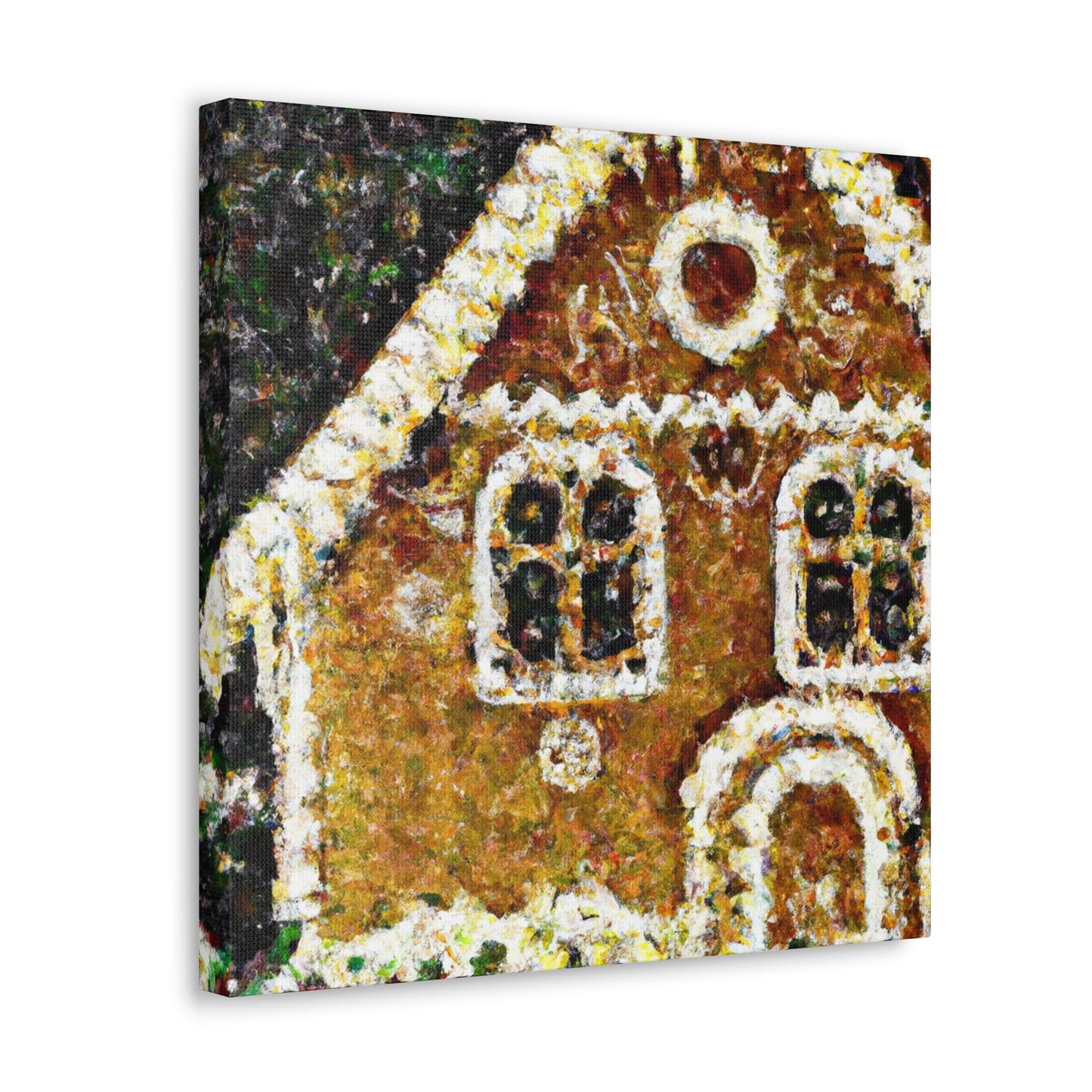 Gingerbread House Mosaic - Canvas