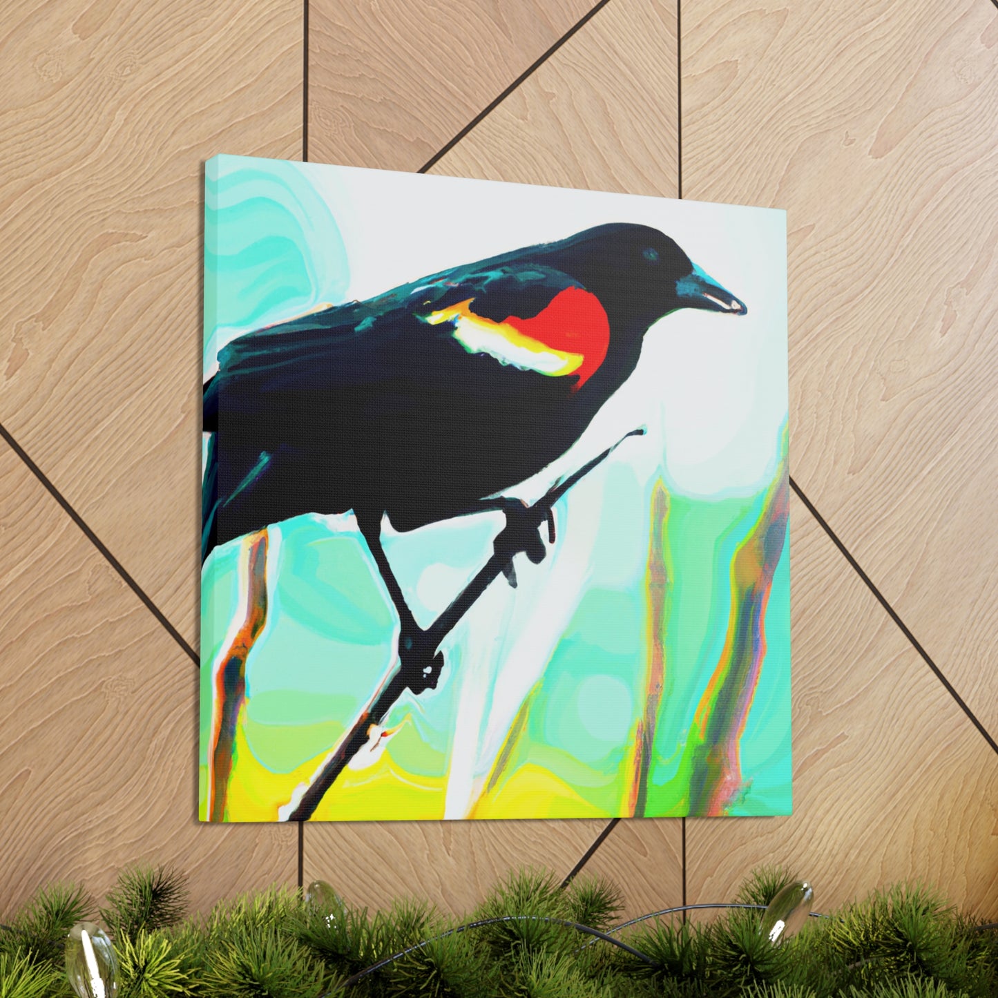 "Red-Winged Glory Awaits" - Canvas