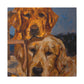 "Golden Retriever Wonderland" - Canvas