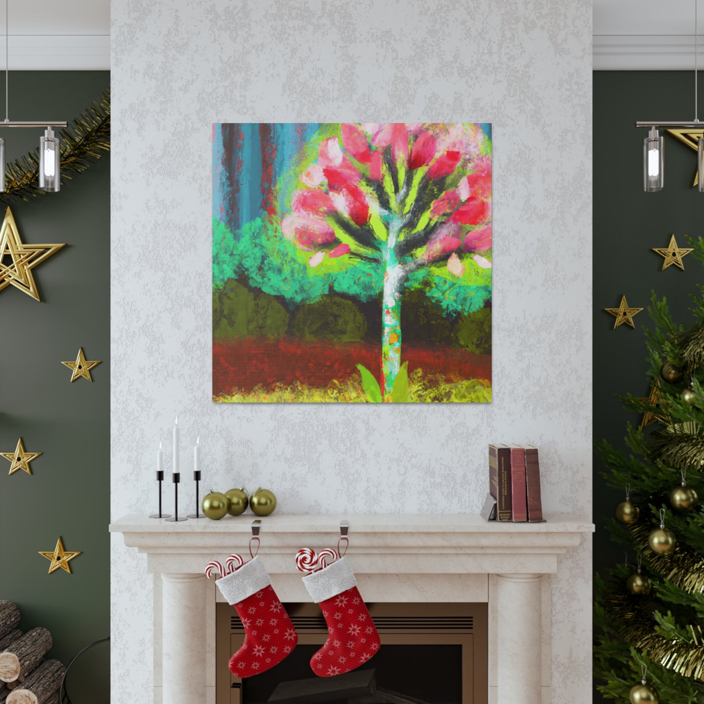 "Dogwood at Dusk Sky" - Canvas