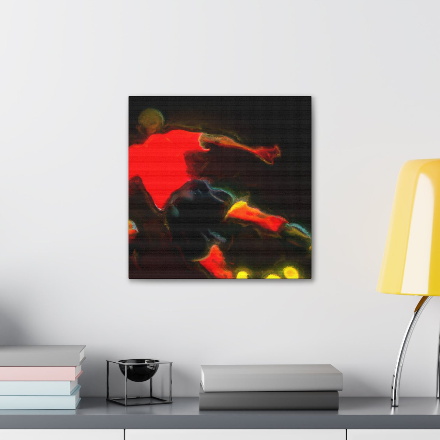 Soccer in Moonlight Sky - Canvas