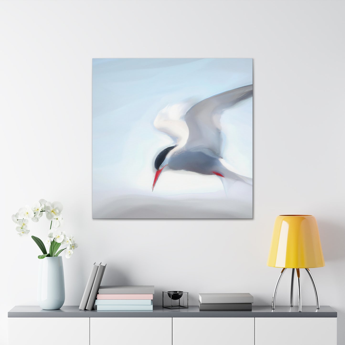 Terns in Arctic Snow - Canvas