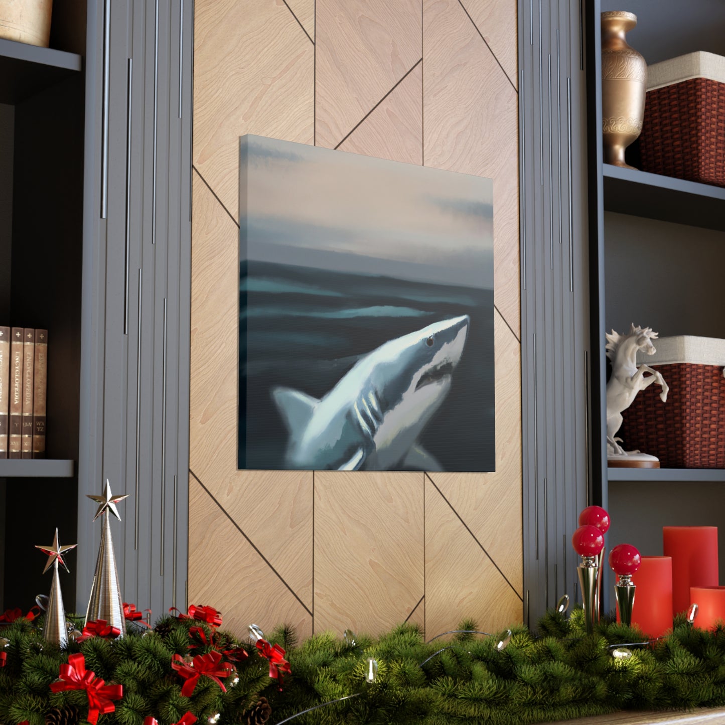 Great White Mystery. - Canvas