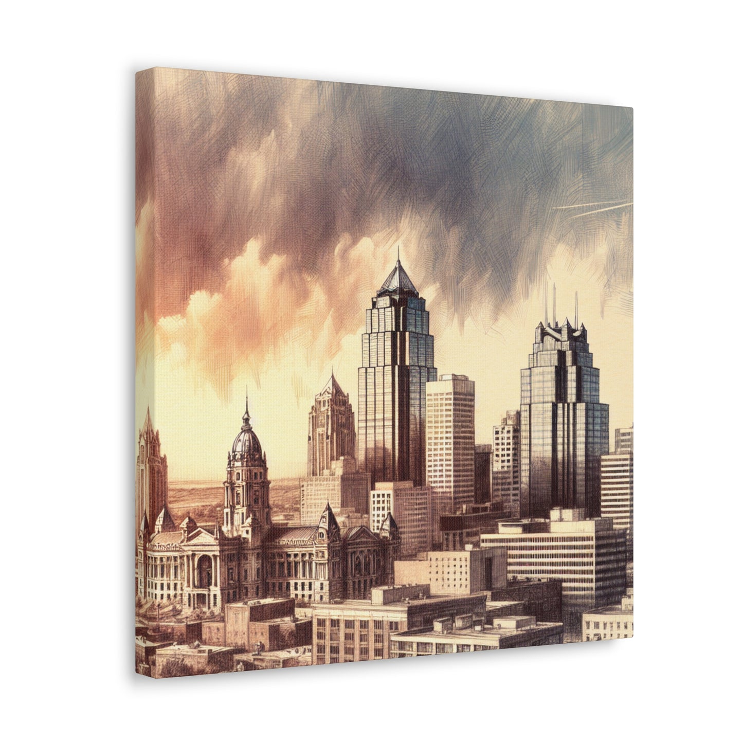 "Urban Kaleidoscope: Kansas City" - Canvas