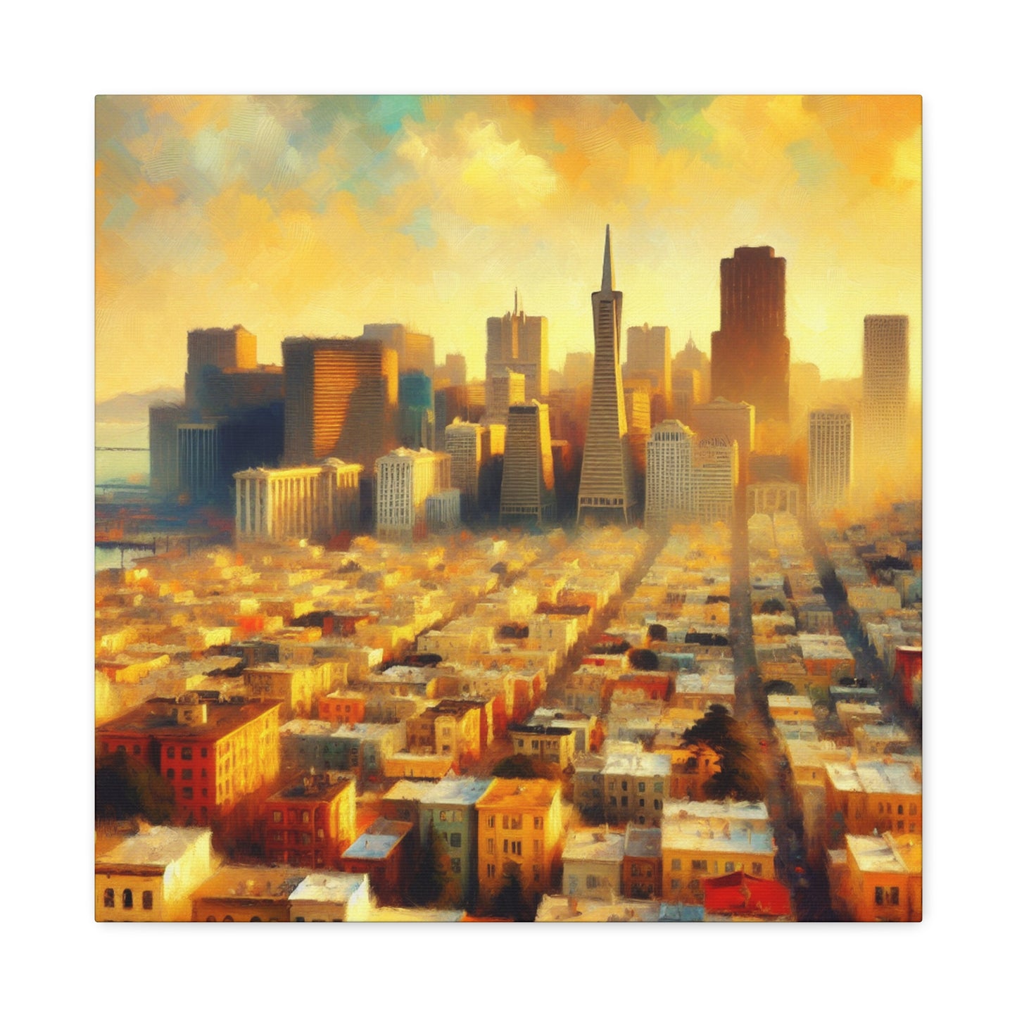 Golden City Hues - Canvas