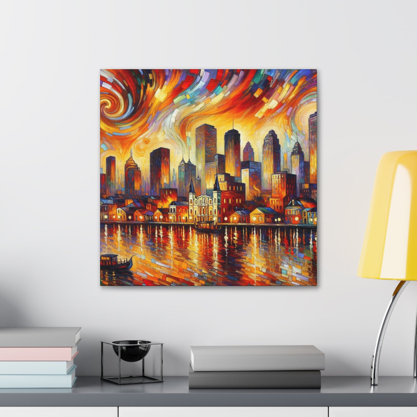 "Vibrant Jazz, Crescent City" - Canvas