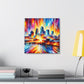 "Vibrant Urban Reverie" - Canvas