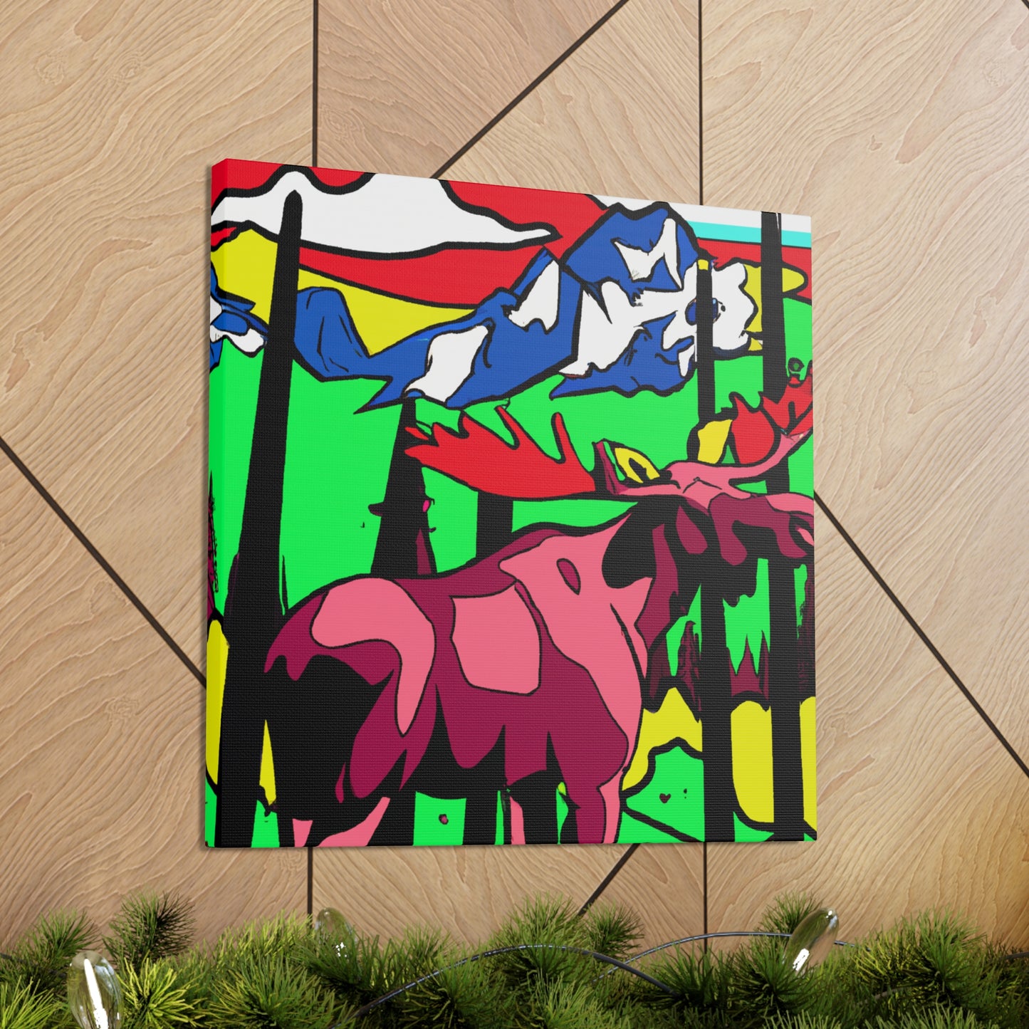 Moose in Pop Art - Canvas