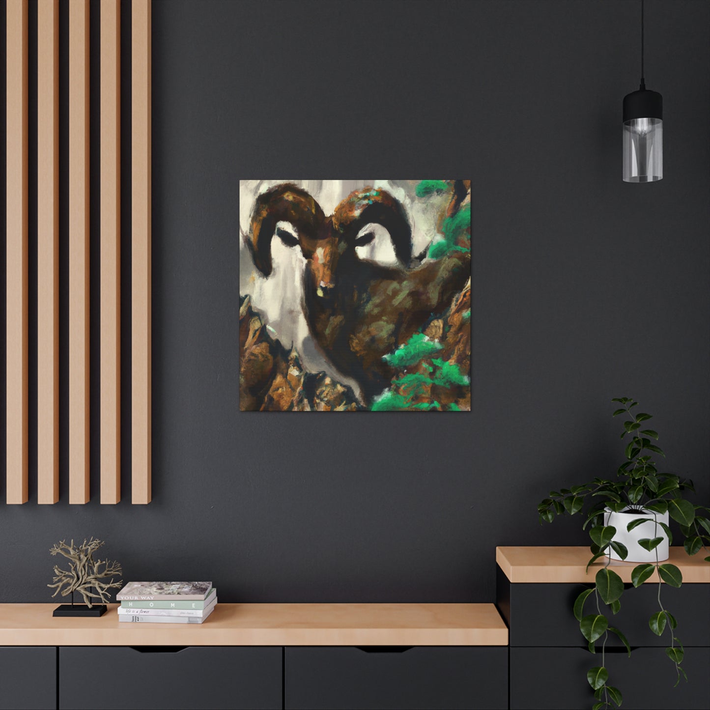 Majestic Rocky Bighorns - Canvas