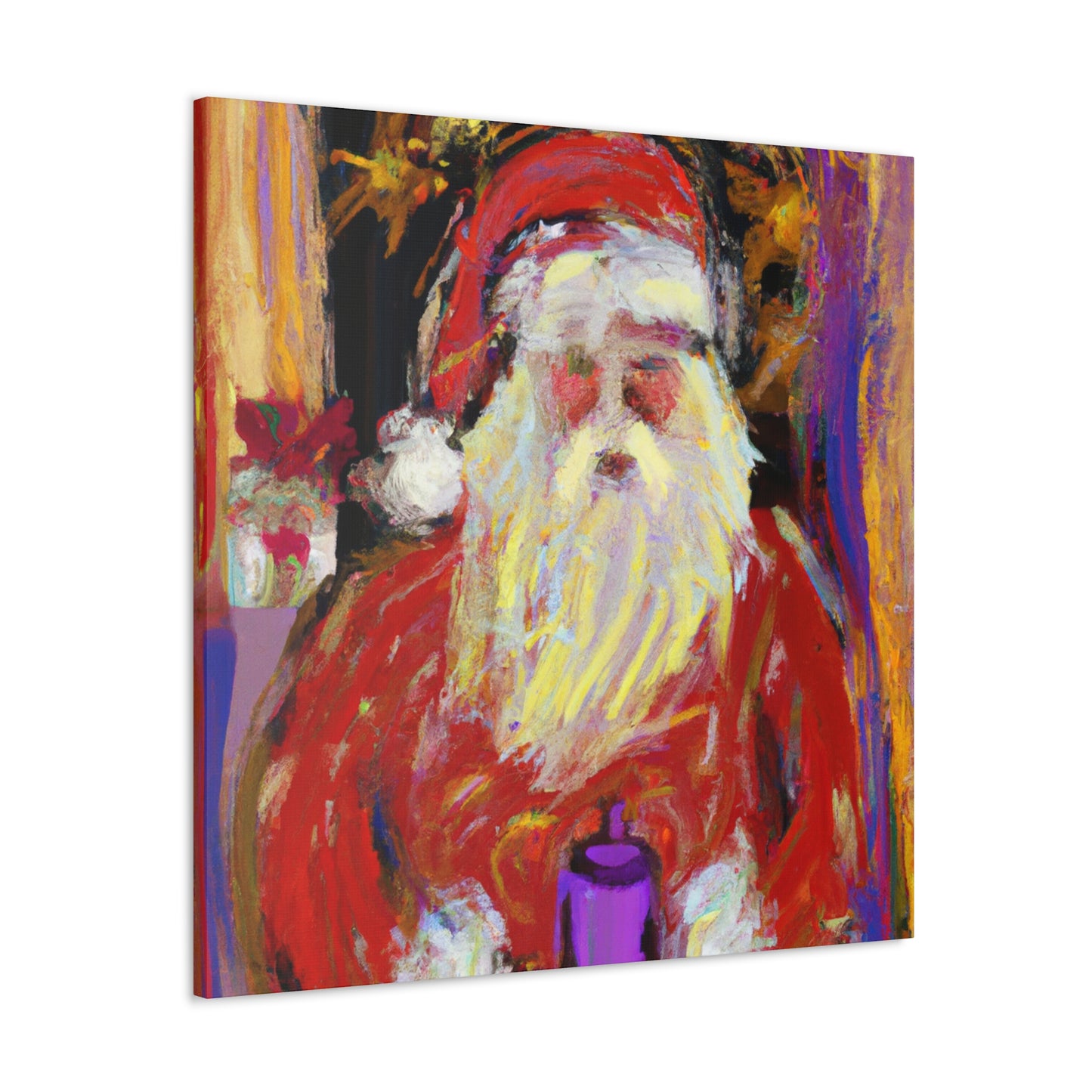 Santa Claus Abstraction - Canvas