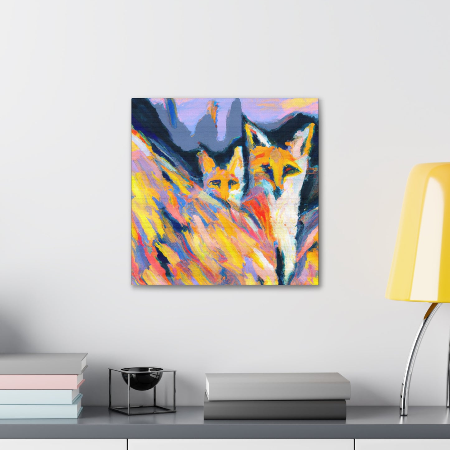 Fox in the Moonlight - Canvas