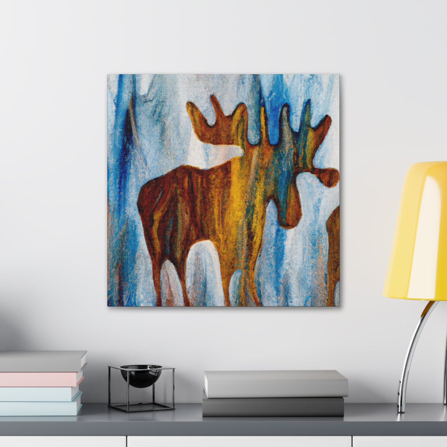 "Elk in Serene Reflection" - Canvas