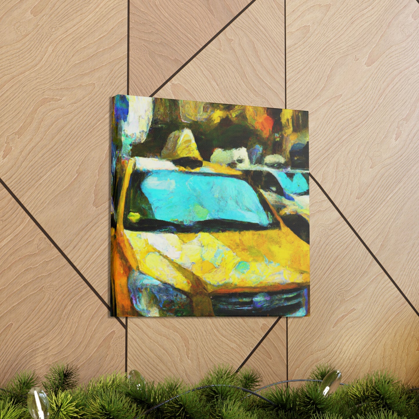 "Taxi at Dusk" - Canvas