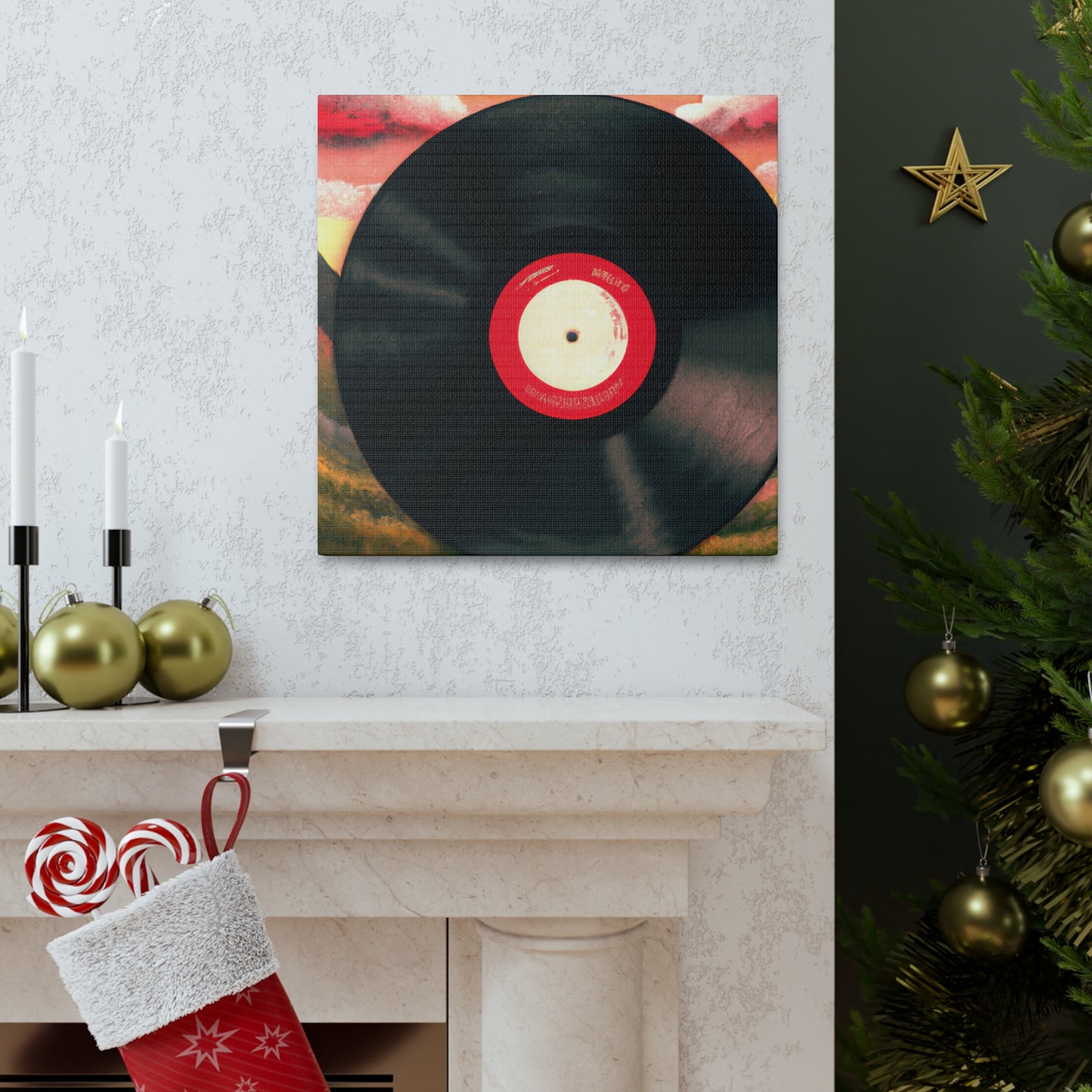 Vinyl Record Deco Style - Canvas