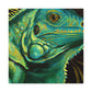 Green Iguanas Revelry - Canvas