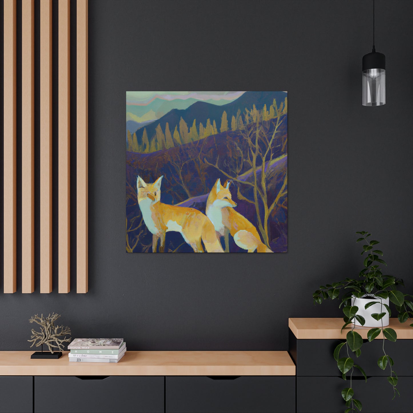 "Fox in Art Deco" - Canvas