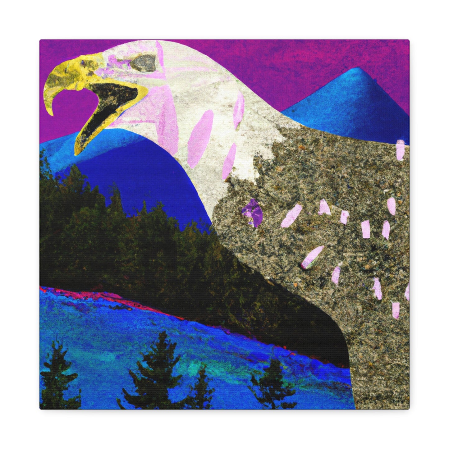 "The Bald Eagle Flies". - Canvas