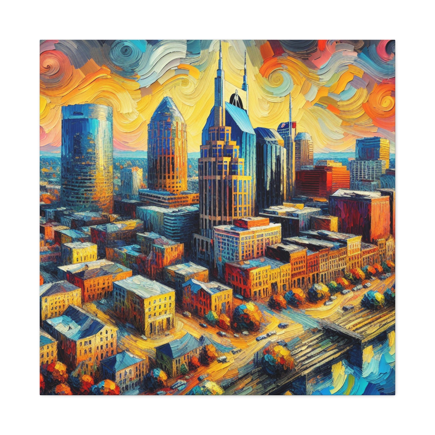 "Vibrant Melodies of Nashville" - Canvas